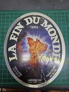 Unibroue LA FIN DU MONDE 18X14" Metal Beer Sign Man Cave 🔥 Tin Tacker - Picture 1 of 1