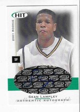 2001 Sage Collectibles #A12 SEAN LAMPLEY "2001 Rookie" Authentic Autograph Card