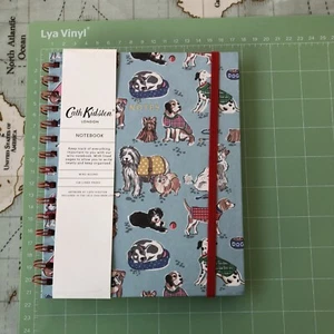 Cath Kidston-A5 Notebook (Blue Dog print),Wiro Bound,128 Lined Pages - Brand New - Picture 1 of 5
