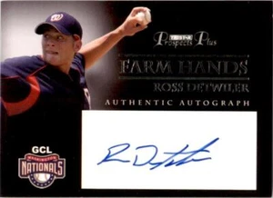 2007 Tristar Prospects Plus Farm Hands Autograph #FH-RD Ross Detwiler - Picture 1 of 2