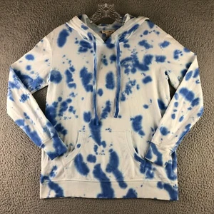 NWT Jane and Delancey Hoodie Sweatshirt Womens Small Blue Tie Dye Long Sleeve - Picture 1 of 10