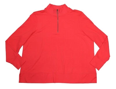 Top para mujer Ideology talla grande color liso 1/4 cremallera manga larga nuevo con etiquetas Foto 1 de 2