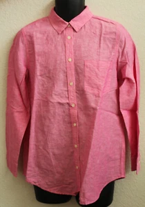 Banana Republic ••• Men's Button Up Shirt • 65% Linen 35% Cotton • Pink • Size M - Picture 1 of 4