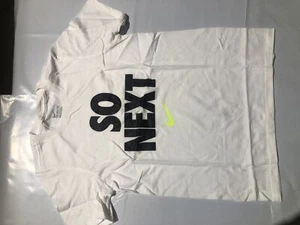 Nike Boy's So Next Graphic Tee White/Black/Volt AQ2505-100 - Picture 1 of 2