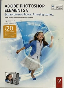 Adobe Photoshop Elements 8.0 MAC OS TX232LL/A - Very Good Condition Works Great! - Picture 1 of 9