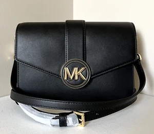 New Michael Kors Carmen Medium Convertible Shoulder Bag Black - Picture 1 of 8