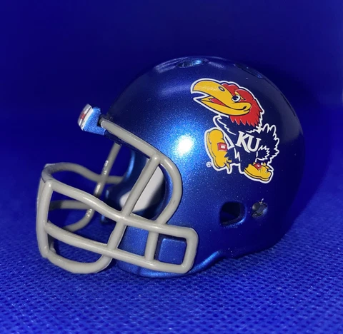 Kansas Jayhawks Pocket Pro Helmet NCAA College Football (Blue, Gray) BIG 12 Cover
