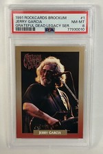 1991 JERRY GARCIA PSA 8 brockum rock cards #1 Legacy Series Grateful Dead