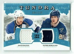 11-12 UD Artifacts Tandems  David Backes--Patrik Berglund  /225  Dual Jerseys