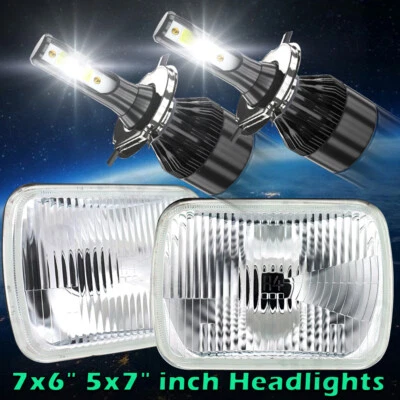 Faro LED haz alto bajo para Chevrolet C10 C20 C30 K10 K20 K30 7x6 pulgadas Foto 1 de 4