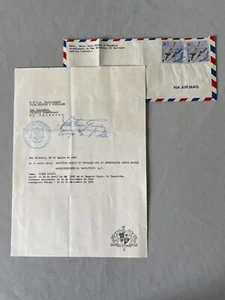 LUIS CHAVEZ Y GONZALEZ († 1987) Erzbischof von San Salvador, El Salvador unterzeichnet - Bild 1 von 1