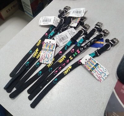 Hamilton Squiggles 3/8" x 10" Small Dog/Cat Collar - Lot of 8 - Image 1 of 3