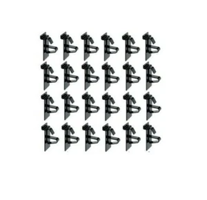 SET OF 24 BLACK SLAT WALL METAL  "J" WHEEL RIM DISPLAY HOOK NEW (24) HOOKS  - Picture 1 of 5