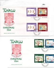 TUVALU - FIRST DAY COVER - FDC - (1864) 1984 Christmas - 2 covers - Picture 1 of 1