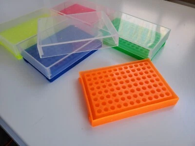 168pk Pcr 0.2ml 0.1ml Centrifuge 96 Tube Storage Boxes Rack Plastic Racks - Image 1 of 3