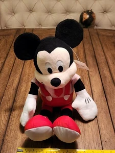 Mickey Mouse Walt Disney Stuffed Animal Suspenders WDW Collectible Toy Large - Picture 1 of 8