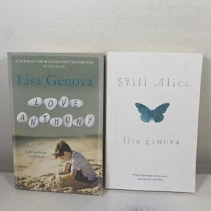 2 Lot Lisa Genova- Still Alice & Love Anthony Large Paperbacks Contemporary - Picture 1 of 11