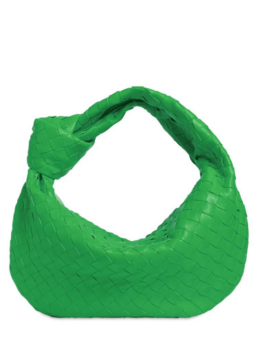 Borsa BOTTEGA VENETA Teen Jodie Intrecciato Pappagallo Pelle Verde Manico Superiore