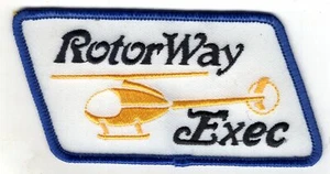 Helicóptero AVIACIÓN Rotor Way Exec PARCHE BORDADO NOS 2" X 4.5" - Imagen 1 de 1