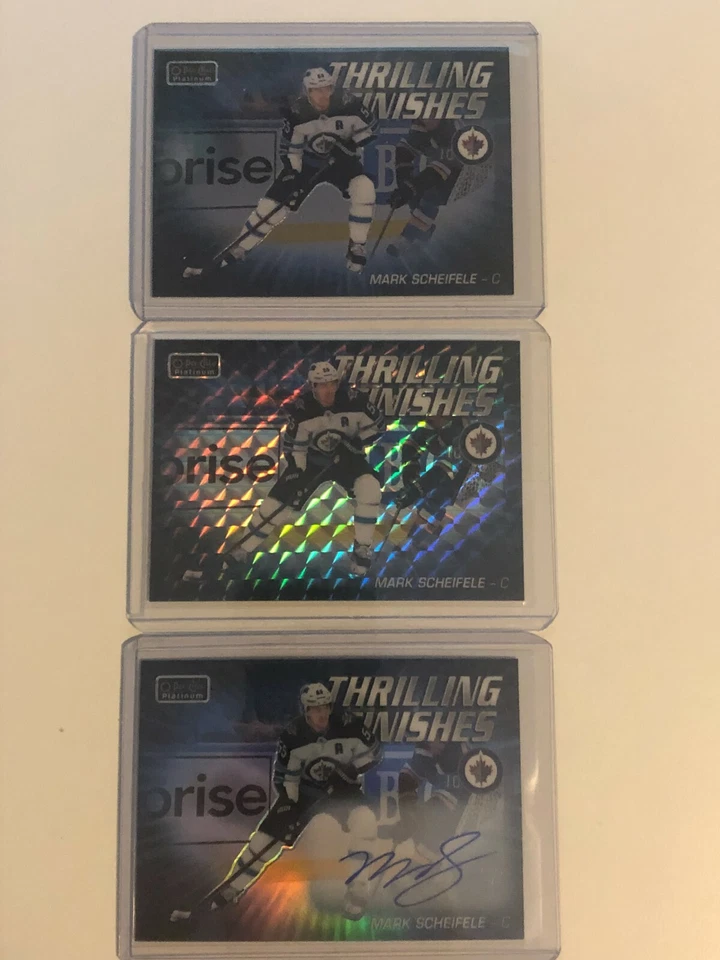 19-20 OPC O-Pee-Chee Platinum #TF-3 MARK SCHEIFELE LOT (3) Trhilling Finishes - Image 1 of 1