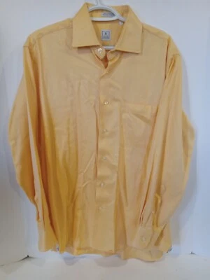 Camisa grande Peter Millar para hombre 16 R manga larga abotonada naranja 100 % algodón golf Foto 1 de 4