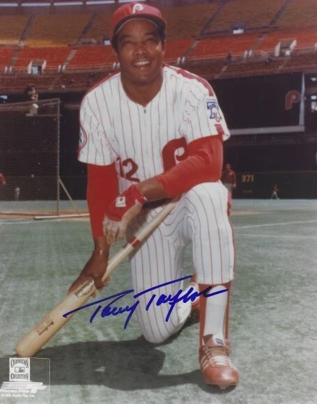 Signed  8x10 TONY TAYLOR Philadelphia Phillies Autographed photo - COA - Image 1 of 1