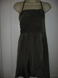 Vestido Halter Alice + Olivia gamuza seda retorcido MEDIANO 6-8 EE. UU. - Imagen 1 de 9