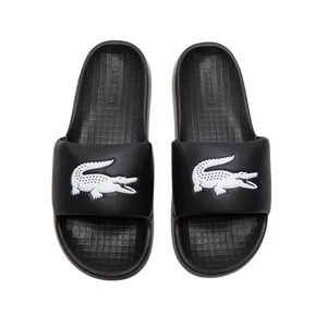 Lacoste Mens Sliders Black Serve Slide 1.0 Size UK 8 9 10 11 - Picture 1 of 7
