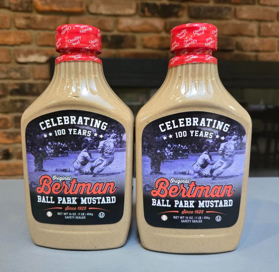 Cleveland's Famous Bertman Original BALL Park Mustard 16 Oz Safety Bottle