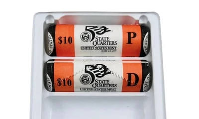 Puerto Rico P & D Quarter rolls (2 rolls) R 64 2009 U S Mint Sealed White Box - Image 1 of 3