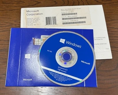 Microsoft Windows 8.1 64 bits versión completa inglés MS WIN 8.1 con llave Foto 1 de 3