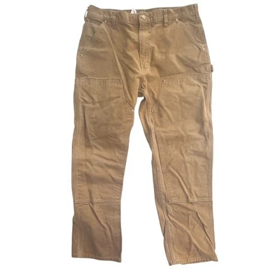 Carhartt 125th Anniversary B01 BRN Carpenter Size 38x32 Dungaree Fit Pants - Image 1 of 4