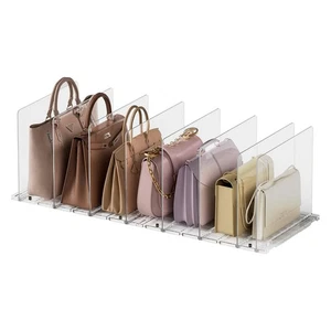 Purse Organizer for Closet Organizers and Storage Adjustable Clear Shelf Divi... - Picture 1 of 6