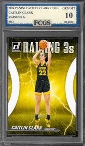 2024 Caitlin Clark Collection Raining 3s #R2 Graded FCGS 10 GEM MINT - Picture 1 of 2