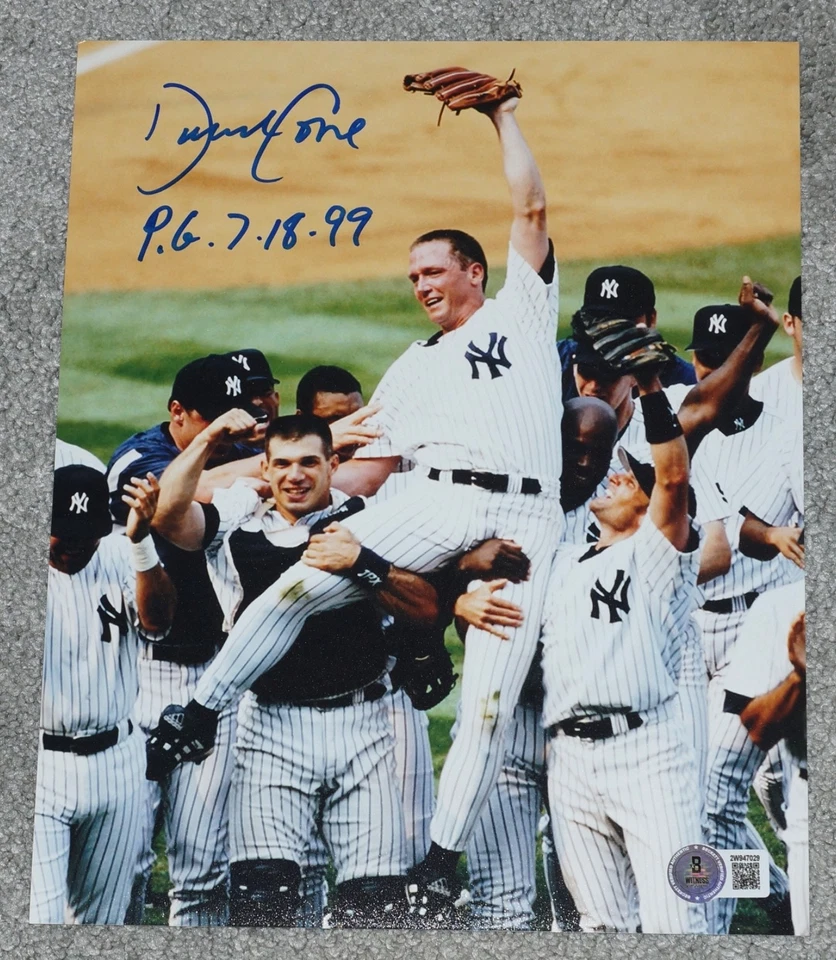 DAVID CONE Perfect Game 7/18/99 NY Yankees Signed 8x10 Photo + BECKETT COA W029 - Image 1 of 1