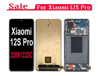 Original Display LCD Screen Touch Digitizer Frame For Xiaomi 12S Pro 2206122SC - Image 1 of 4