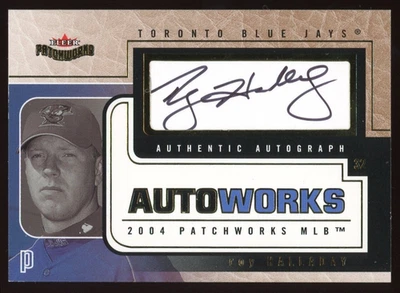 2004 Fleer Patchworks Roy Halladay Auto Gold Autoworks /100 On Card RARE - Image 1 of 2