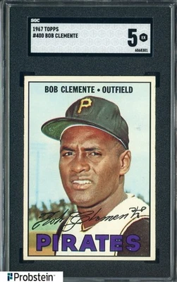 "1967 Topps Béisbol #400 Roberto Clemente Pittsburgh Piratas Salón de la fama SGC 5 EX" Foto 1 de 2