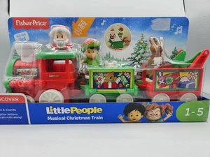 Fisher-Price Little People Weihnachtszug Set Musik & Geräusche Weihnachtsmann Elfe - Bild 1 von 9