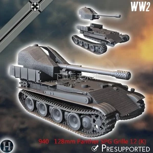 Stampa 3D 1/72 tedesca 128mm Panther SPG griglia 12 (K) serbatoio modello non verniciato - Foto 1 di 4