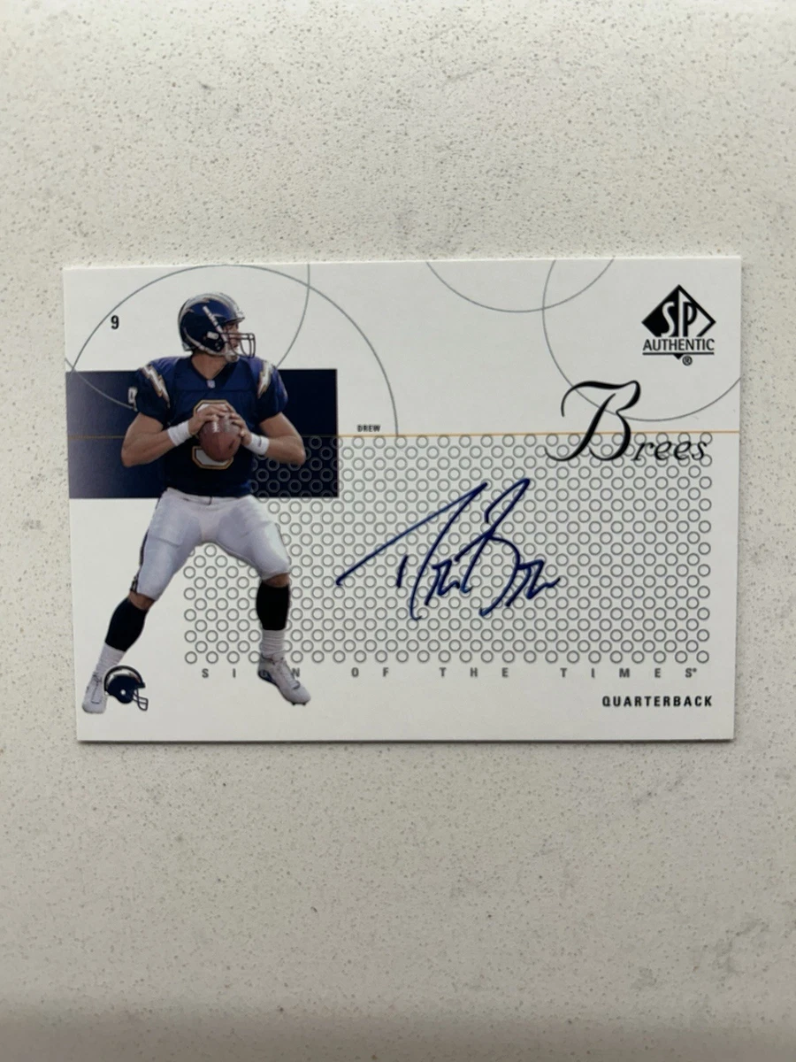 New Orleans Saints Drew Brees Autographed Football Trading Card