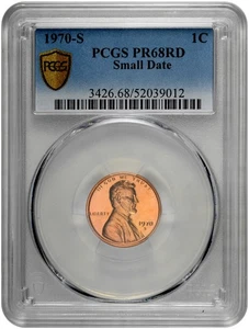 1970 S 1C Lincoln Memorial Cent PCGS PR 68 RD Small Date - Picture 1 of 4