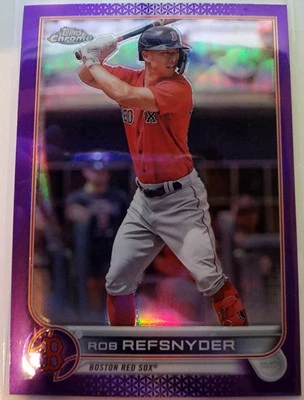 2022 Topps Chrome Update Purple Refractor Rob Refsnyder Boston Red Sox #USC29 - Image 1 of 2