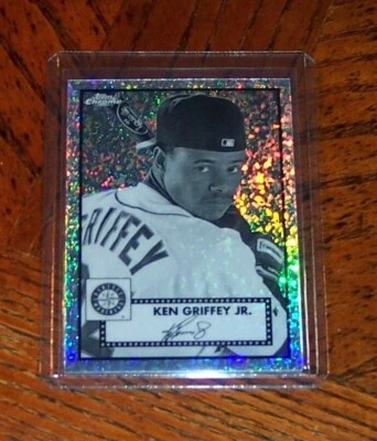 KEN GRIFFEY JR 2021 Topps Chrome Platinum Anniversary B&W Mini Diamond Refractor - Image 1 of 3