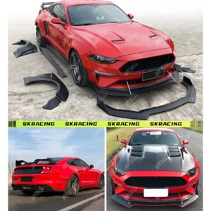 For Ford Mustang 18-23 Front Rear Lip Fender Flare Wheel Arch Cover Trim Bodykit - Picture 1 of 38
