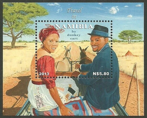 Namibia - Traveling with the Donkey Cart Block 83 Mint 2013 Mi. 1453 Cover