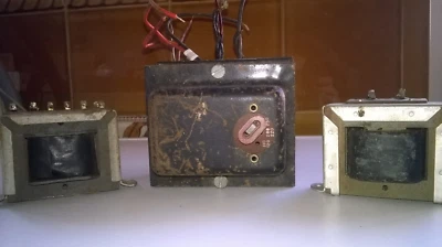 Set of transformers for KT61 P/P valve amplifier. Goodmans output & choke. - Image 1 of 3