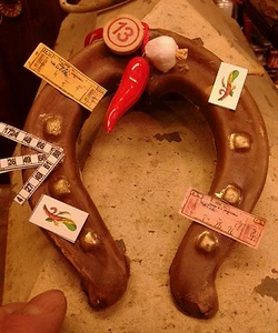 1 ferro di cavallo in TERRACOTTA FORTUNA corno pizza NAPOLI made italy horn - Imagen 1 de 1