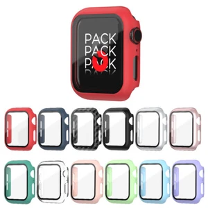 Glass+Case Protection Apple Watch Series 9/8/7 41mm 45mm Bumper for iWatch se654 - Foto 1 di 176