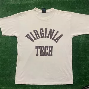 Vintage 90s Virginia Tech Single Stitch College Sports Tee - Picture 1 of 6